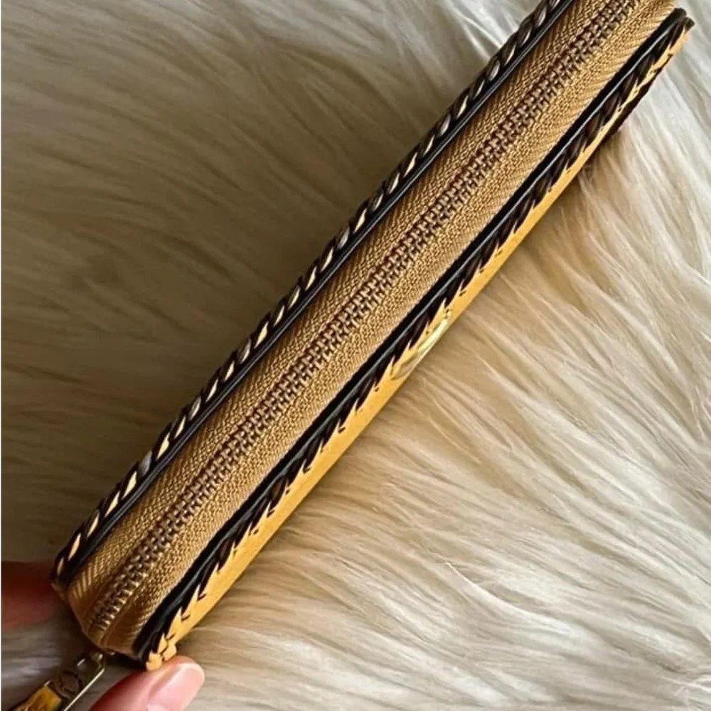 💰SOLD - CJ875 - Coach Zip Around Wallet with Braid - Picture 6 of 12